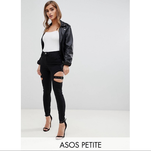 ASOS Denim - ASOS Design Petite Ridley High Waist Skinny Jeans ASOS Denim - ASOS Design Petite Ridley High Waist Skinny Jeans